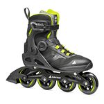 Rollerblade Macroblade 84 BOA, Adult Fitness Inline Skate, Black & Lime, Performance Inline Skates