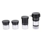 Astronomical Telescope Accessory Kit,1.25 inch Plossl Telescope Eyepiece Set 4/10/25mm + 2X Barlow Lens Kit for Astronomy