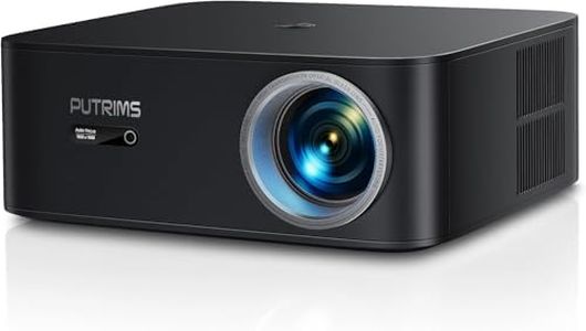 4K Projector with Google TV【1500ANSI/Netflix/Disney+ Official/Voice Control】Auto Focus/Keystone Smart Outdoor Projector, PUTRIMS WiFi6 Bluetooth HDR Video Projectors for Bedroom/Home Portable /Ceiling