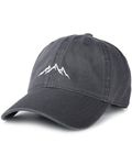 FURTALK Mountain Dad Hat Unstructured Soft Vintage Washed Cotton Outdoor Baseball Cap Grey