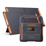 Jackery Solar Generator 1500 PRO 200W, 1512Wh Portable Power Station with 2x100W Solar Panels, Ultra-Charging System in 2 Hours, Intelligent BMS, 2xPD 100W Ports, Power for Outages