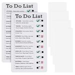 2 Pieces to Do List Checklist Board, Chore Chart for Adults Portable Chore Chart Memo Boards Daily Detachable Reusable Rv Checklist School Home Daily Affairs Reminder with 4 Replaceable Blank Paper