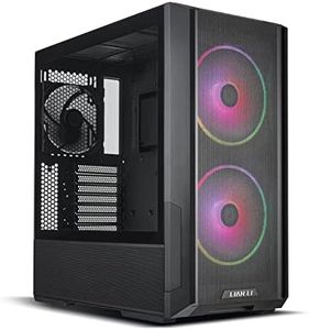 Lian Li Lancool 216 RGB Black Steel/Tempered Glass ATX Mid Tower Computer Case,2X 160 mm ARGB Fans Included - LANCOOL 216RX Black