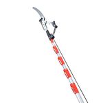 LINZI Telescopic Tree Pruner 7M with 350mm Extra Blade Extendable Long Reach Pole Pruning Saw Tree Loppers for Cutting Trimming High Branches Leaves Shrubs