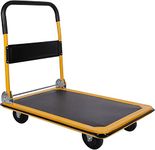 RedSwing Push Cart Dolly,Platform Hand Truck with 360 Degree Wheels, Easy to Storage and Portable, 660lbs Weight Capacity,Yellow