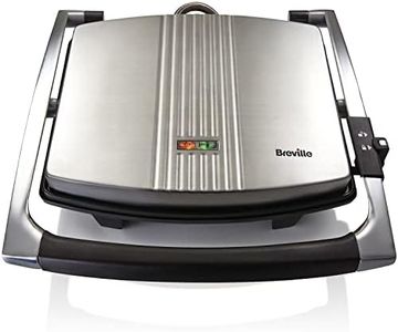 Breville Sandwichera | Sandwich/Panini Press & Toastie Maker | 4 rebanadas | Acero inoxidable [VST026]