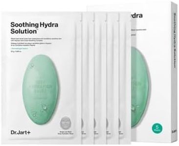 Dr. Jart+ Soothing Hydra Solution Sheet Mask by Dr. Jart+ for Unisex - 5 Pc Mask, 5 count, Green