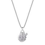 Disney Star Wars Silver Stainless steel Millennium Falcon Pendant with Box Chain C600760L-M