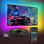 Govee RGBIC TV Backlight 4.6M for 70-80 inch TVs, Smart Strip with Wi-Fi and Bluetooth, Works Alexa & Google Assistant, 219+ Modes, Music Sync, Adapter Power