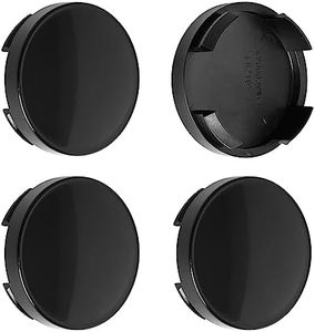 2.15Inch 55MM Wheel Center Caps for Ford Edge Escape Focus Fusion Rim Hub Caps 6M21 1003 AA, Pack of 4 (Gloss Black, Outer 55MM, Inner 51MM, Easy DIY Installation)