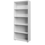 CASARIA® Vela 5 Tier Bookcase | Wooden Bookshelf | Modern Storage Rack Organiser | Shelving for Books | Tall Free Standing Book Case Cabinet Shelf Unit | 190x60x31 cm | White