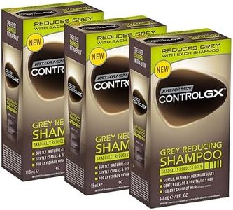 Just For Men - Control GX Grey Reducing Shampoo for Grey Hair, with Coconut Oil & Aloe Vera, New Improved Formula - All Shades, 118 ml - Pack of 3