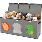 GRANNY SAYS Toy Storage Box, Pack of 1 Extra Large Toy Box, Fabric Toy Storage Box with Lid, Baby Toy Box Storage for Girls Boys Organising Kids Room, Nursery Storage Toybox Chest, Greenish Grey