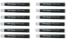 PENTEL FP10 Pack of 12 Sets of 4 Black Cartridges for PENTEL Brush Pen GFKP