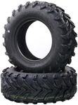 GarveeTech ATV Tires 25x8-12 6PR, 25x8x12 6PR All-Terrain Tires Set of 2, 25 8 12 Atv Tires Puncture And Abrasion Resistant, Optimum Grip QD137 Pattern for Enhanced Off-Road, Handling for Off-Road