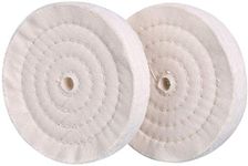 scottchen PRO Buffing Polishing Wheel 6 inch Extra Thick (70 Ply) For Bench Grinder With 1/2" Arbor Hole -2 Pcs