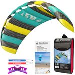 HQ Symphony Beach III 2.2 Stunt Kite, Aqua, Dual Line Foil Sport Kite