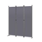 Angel Living Paravent 3 Panels Protective Screens Room Divider Screen Grey