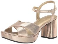 Kenneth Cole REACTION Women's Reeva Platform Heeled Sandal, Soft Gold, 5.5