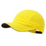 GADIEMKENSD Women's Race Day Running Hat Performance Mesh Baseball Cap - Excellent Ventilation, Lightweight, Reflective Safety Ponytail Hats for Exercise Golf Hiking Beach Workout Gym Yellow