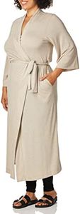 Natori Shangri La Long Robe with Kimono Sleeves, Bathrobe for Women, Cashmere, Medium
