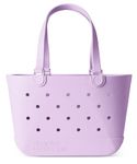 Simple Modern Beach Bag Rubber Tote | Waterproof Large Tote Bag with Zipper Pocket for Pool, Groceries, Sports |Gifts For Women | Getaway Bag Collection | Electric Lavender