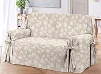 HomeLife - Cotton Sofa Covers 3 Seater - Made in Italy – Floral Settee and Love seat Protector From Dust, Dirt, Stains, Dog and Cat Hair - Machine Washable (Three Seater, Rose Prints)