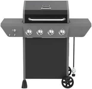 Megamaster 4-Burner Propane Gas Grill with Side Tables, 44,000BTUs, 566.92 SQ. In. Cooking Space, 2 Wheel Transport, Outdoor Kitchen Grill for BBQs, Backyards, Tailgating, and More - 720-1093B