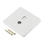 PATIKIL RJ45 CAT6 Socket TV Wall Plate Outlet White for Home Office