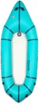 WONITAGO Packraft PVC Inflatable Travel Kayak Packrafts with Drop Stitch Floor for Flat Water Rafting/Bicycle Drifting/Litewater Dinghy, 1 Person, 7.7Ft, Teal
