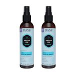 HASK Argan Oil Repairing 5-in-1 Leave In Conditioner Spray for all hair types, color safe, gluten-free, sulfate-free, paraben-free, cruelty-free - 6 Fl Oz (Pack of 2)