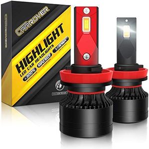 H11 LED Headlight Bulb, CAR ROVER 100W High Power 20,000LM Extremely Bright 6000K H8 H9 Conversion Kit Adjustable Beam (Pack of 2)