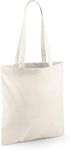 Wonky Line Premium Cotton Tote Bag, Eco-Friendly Shopping Bag, 100% Cotton Canvas, Reusable Grocery Cloth Bag, Extra Strong Long Handle Double Stitched Ideal for Printing (Natural)