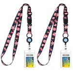 Cruise Lanyards 2 Pack, Adjustable Lanyard with Retractable Reel, Waterproof ID Badge Holder for All Cruises Ships Key Cards, Starfish, Starfish, 30~64”