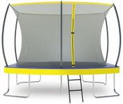 ZERO GRAVITY Ultima 5 Rectangular Barrel Trampoline in 3 Sizes. High Specification with Safety Enclosure Netting and Ladder (10ft x 7ft Barrel)