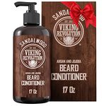 Viking Revolution - Beard Conditioner with Argan & Jojoba Oils - Softens & Strengthens - Beard Conditioner with Beard Oil - Sandalwood - 500ml