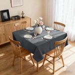 XWZO Grey Table Cloths Square 60 x 60 Inch, Waterproof Rectangle Table Cloth Stain Resistant Tablecloth, Spillproof Washable Table Cover for Dining, Buffet, Parties, Holiday, Events, Wedding