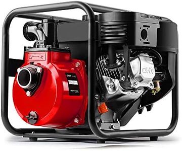 WARTON Petrol High Flow Water Transfer Pump 8HP, 2 Inch 4-Stroke for Irrigation and Fire Fighting, PRP-02F Series II