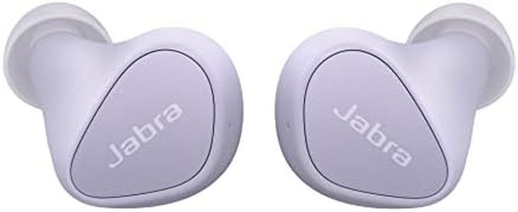 Jabra Elite 3 in Ear Wireless Bluetooth Earbuds - Noise Isolating True Wireless Buds with 4 Built-in Microphones for Clear Calls, Rich Bass, Customizable Sound, and Mono Mode - Lilac