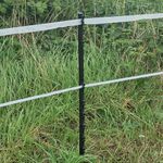 Black 3FT Poly Post 105cm Tall Plastic Fencing Stake | Reinforced Electric Fence Pole | Ideal for Temporary Electric Fences | Portable Paddock Fencing Grazing Livestock Control Horse Cattle Sheep (10)