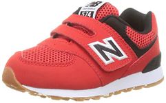 New Balance Boy's 574 Optiks Pack Sneaker, Velocity Red , 1.5 UK