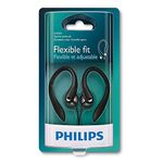 PHILIPS SHS3300BK In-Ear Headphones, Earhook, Sports Headphones (Bass Beat vents, 1.2 m cable) - Black