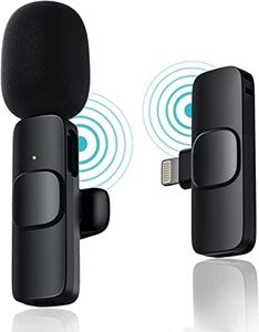 Microphone Lavalier sans fil pour iPhone, Plug-Play sans fil Bluetooth Microphone pour YouTube, TikTok, Facebook Live Stream, réduction du bruit, synchronisation automatique