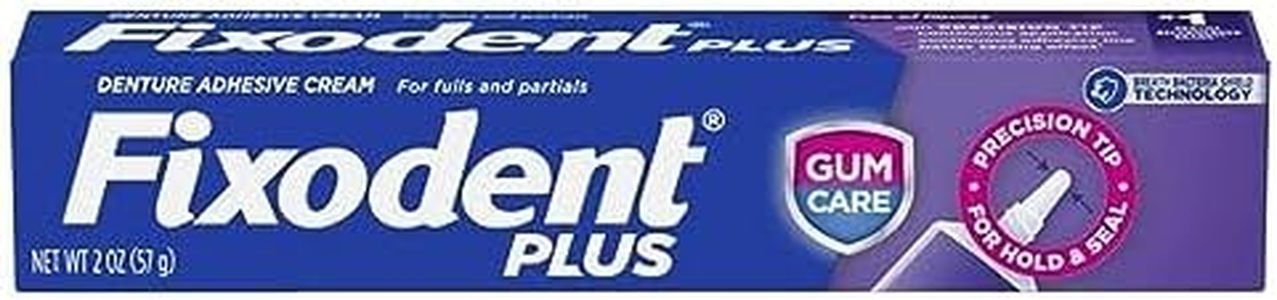 Fixodent Plus Denture Adhesive Cream Gum Care - 2 oz, Pack of 6