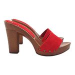 Red clogs in suede Heel 10 - MY810 CAM ROSSO (9 US, ROSSO)