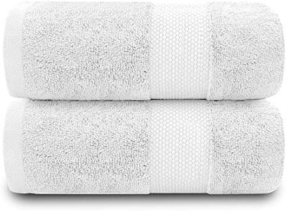 GC GAVENO CAVAILIA Extra Large Bath Sheet 2 Piece - 700 GSM Hotel Quality Egyptian Cotton Extra Large Towels 100X 180 Cm - Extra Soft Bathroom Towel - White