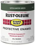 Rust-Oleum 7732502 Stops Rust Brush On Paint, 1 Quarts, Satin Hunter Green, 32 Fl Oz (Pack of 1)