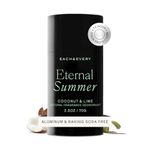 Each & Every Natural Aluminum-Free Deodorant for Sensitive Skin with Essential Oils, Plant-Based Packaging, Coconut & Lime, 2.5 Oz.