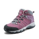 Clorts Women's Suede Uneebtex Mid Waterproof Hiking Boot Outdoor Backpacking Shoe HKM822E UK7 Purple