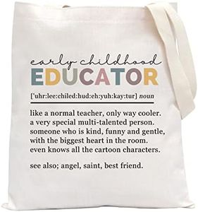 POFULL Teacher Early Childhood Educator Tote Bag Daycare Teacher Gift Teacher Education Gift (early childhood educator CA Tote Bag)